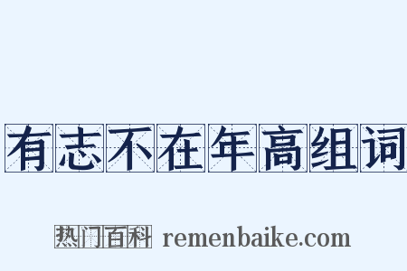 有志不在年高组词是什么意思的图片